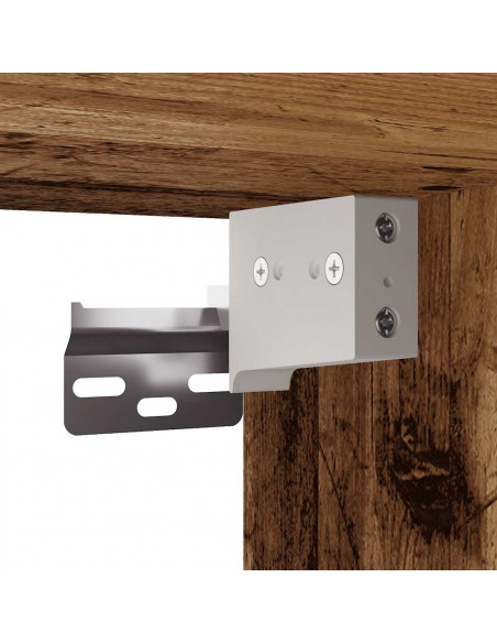 Set Mobili da Bagno 4 pz Legno Antico in Legno Multistrato
