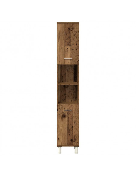 Set Mobili da Bagno 4 pz Legno Antico in Legno Multistrato