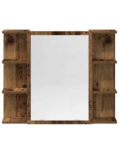 Set Mobili da Bagno 4 pz Legno Antico in Legno Multistrato