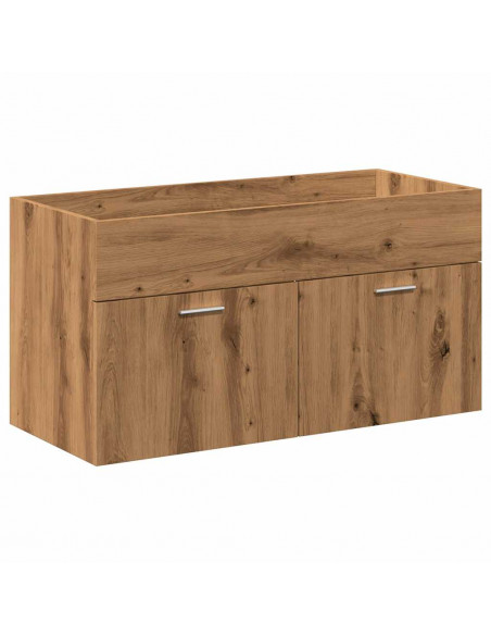 Set Mobili da Bagno 4 pz Rovere Artigianale Legno Multistrato