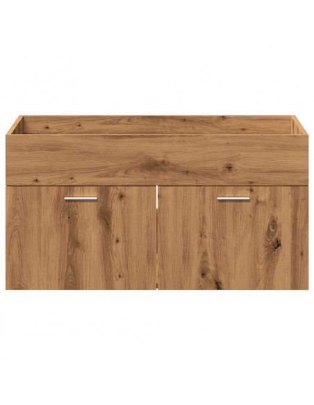 Set Mobili da Bagno 4 pz Rovere Artigianale Legno Multistrato