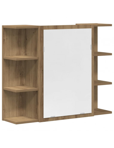 Set Mobili da Bagno 4 pz Rovere Artigianale Legno Multistrato