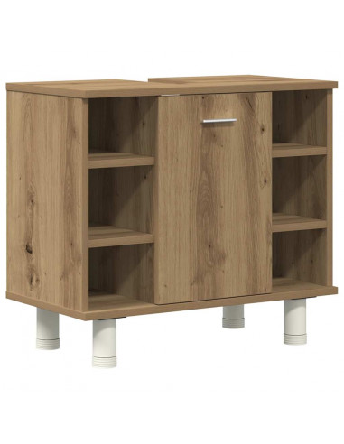 Set Mobili da Bagno 4 pz Rovere Artigianale Legno Multistrato