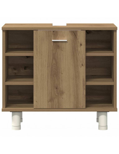 Set Mobili da Bagno 4 pz Rovere Artigianale Legno Multistrato