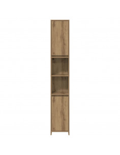 Set Mobili da Bagno 4 pz Rovere Artigianale Legno Multistrato