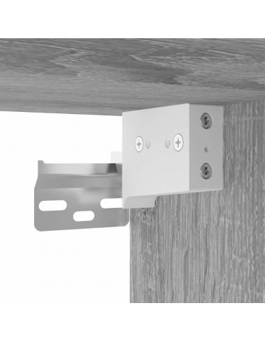 Set Mobili da Bagno 4 pz Rovere Fumo in Legno Multistrato