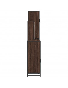 Set Mobili da Bagno 4 pz Rovere Marrone in Legno Multistrato