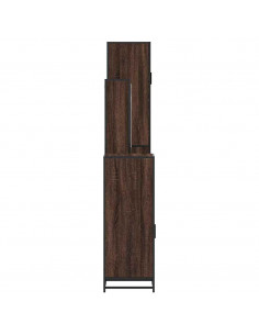 Set Mobili da Bagno 4 pz Rovere Marrone in Legno Multistrato