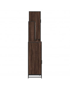 Set Mobili da Bagno 4 pz Rovere Marrone in Legno Multistrato