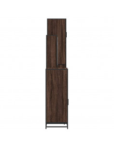 Set Mobili da Bagno 4 pz Rovere Marrone in Legno Multistrato