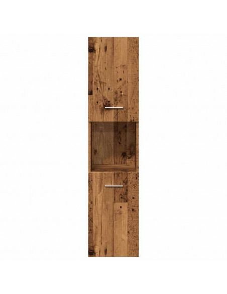 Set Mobili da Bagno 5 pz Legno Antico in Legno Multistrato