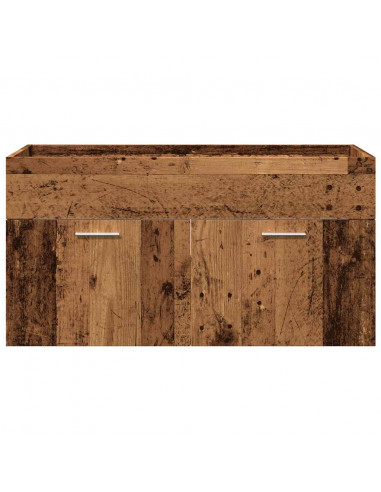 Set Mobili da Bagno 5 pz Legno Antico in Legno Multistrato