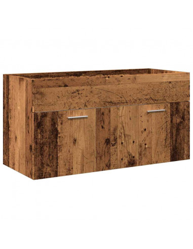 Set Mobili da Bagno 5 pz Legno Antico in Legno Multistrato