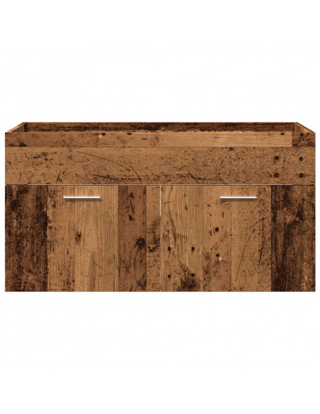 Set Mobili da Bagno 5 pz Legno Antico in Legno Multistrato