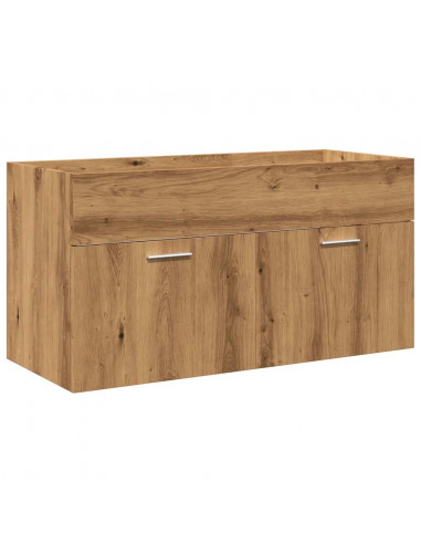 Set Mobili da Bagno 5 pz Rovere Artigianale Legno Multistrato