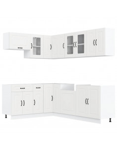 Set Mobili da Cucina 11 pz Kalmar Bianchi Legno Multistrato