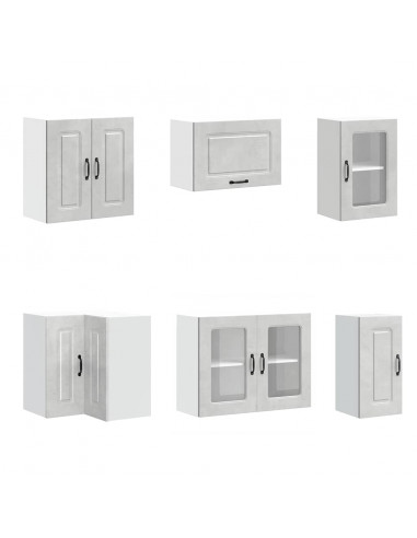 Set Mobili da Cucina 11 pz Kalmar Grigio Cemento in Truciolato