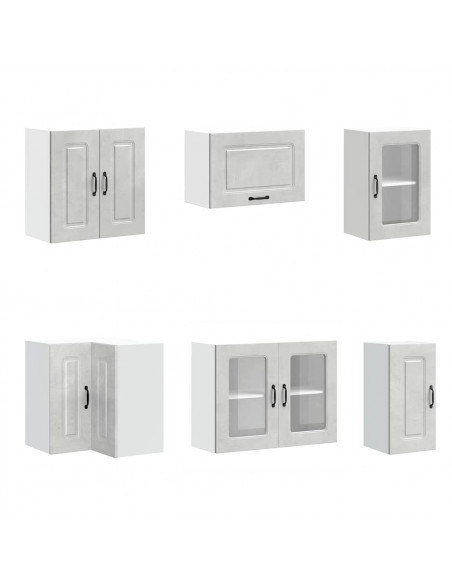 Set Mobili da Cucina 11 pz Kalmar Grigio Cemento in Truciolato