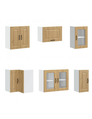 Set Mobili da Cucina 11 pz Kalmar Rovere Artigianale Truciolato