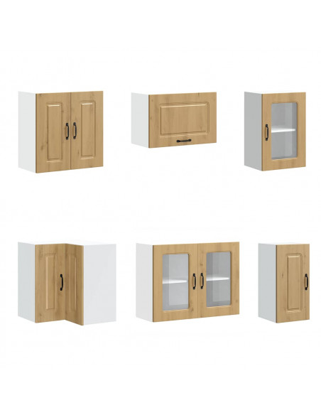 Set Mobili da Cucina 11 pz Kalmar Rovere Artigianale Truciolato
