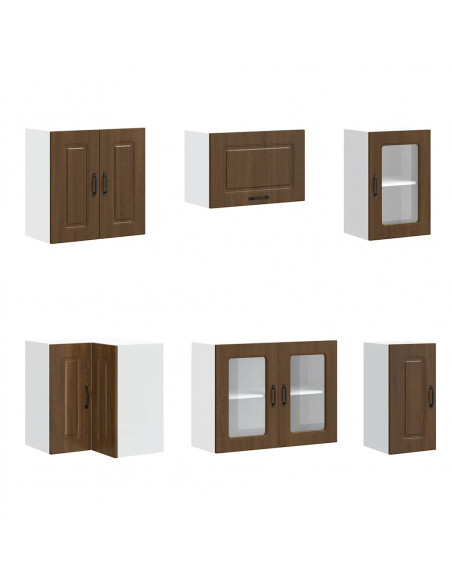 Set Mobili da Cucina 11 pz Kalmar Rovere Marrone in Truciolato