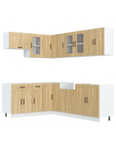 Set Mobili da Cucina 11 pz Kalmar Rovere Sonoma in Truciolato