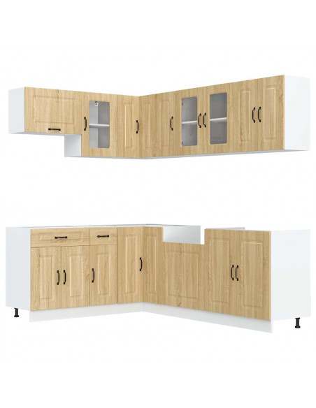 Set Mobili da Cucina 11 pz Kalmar Rovere Sonoma in Truciolato