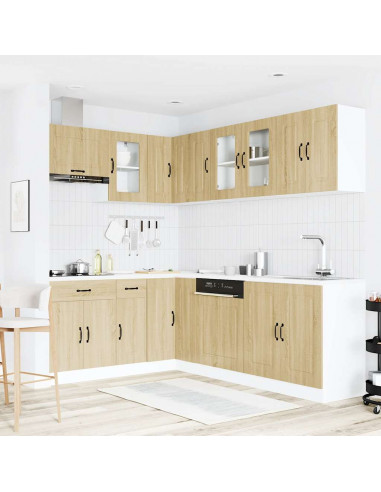 Set Mobili da Cucina 11 pz Kalmar Rovere Sonoma in Truciolato