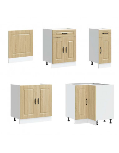 Set Mobili da Cucina 11 pz Kalmar Rovere Sonoma in Truciolato