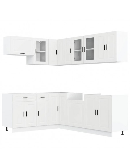 Set Mobili da Cucina 11 pz Porto Bianchi Legno Multistrato