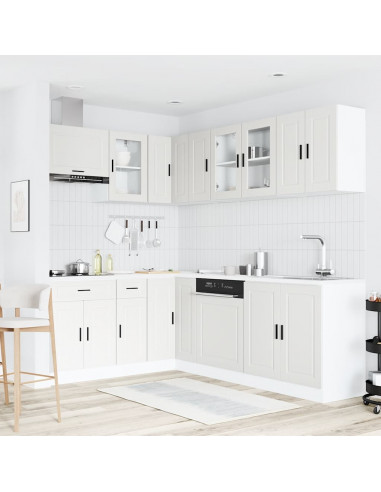 Set Mobili da Cucina 11 pz Porto Bianchi Legno Multistrato