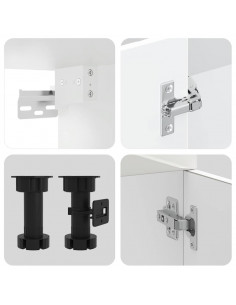 Set Mobili da Cucina 11 pz Porto Bianchi Lucido in Truciolato