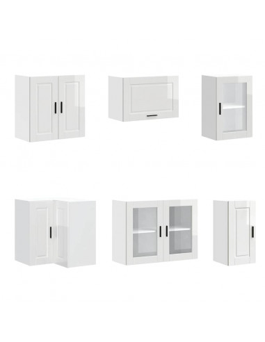 Set Mobili da Cucina 11 pz Porto Bianchi Lucido in Truciolato