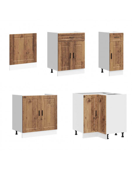Set Mobili da Cucina 11 pz Porto Legno Antico in Truciolato
