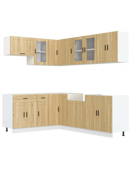 Set Mobili da Cucina 11 pz Porto Rovere Sonoma in Truciolato