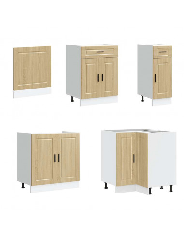 Set Mobili da Cucina 11 pz Porto Rovere Sonoma in Truciolato