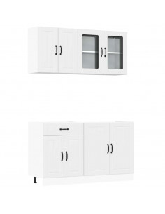 Set Mobili da Cucina 4 pz Kalmar Bianchi Legno Multistrato