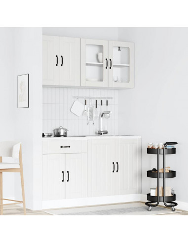 Set Mobili da Cucina 4 pz Kalmar Bianchi Legno Multistrato