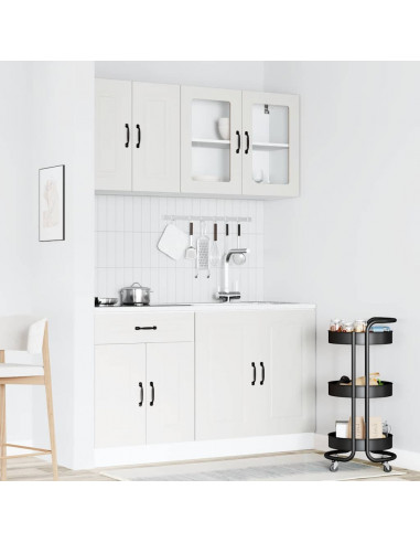 Set Mobili da Cucina 4 pz Kalmar Bianchi Legno Multistrato
