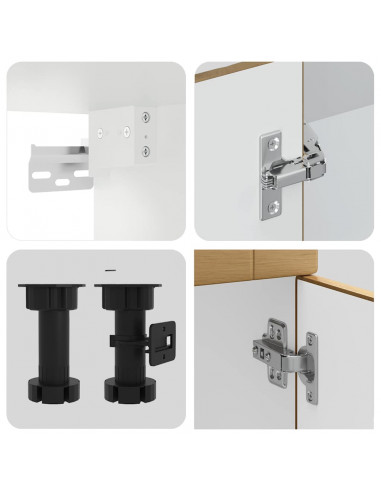 Set Mobili da Cucina 4 pz Kalmar Rovere Artigianale Truciolato