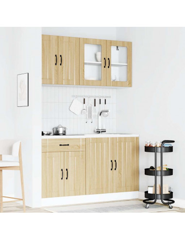 Set Mobili da Cucina 4 pz Kalmar Rovere Sonoma in Truciolato