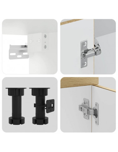 Set Mobili da Cucina 4 pz Kalmar Rovere Sonoma in Truciolato