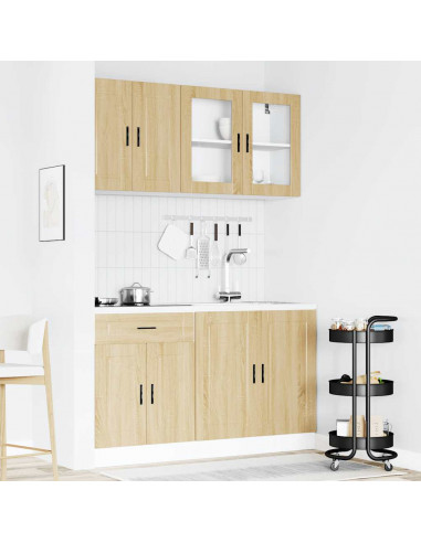 Set Mobili da Cucina 4 pz Kalmar Rovere Sonoma in Truciolato