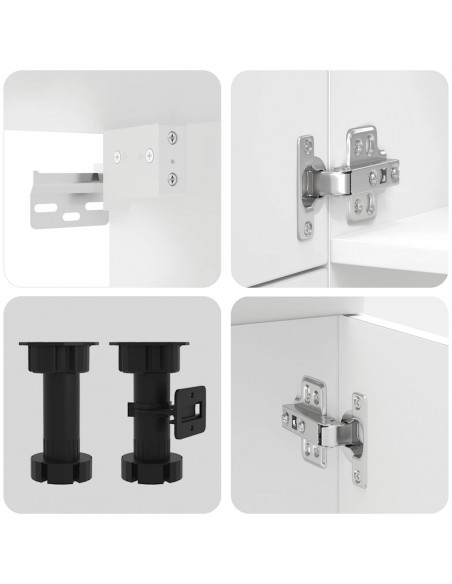 Set Mobili da Cucina 7 pz Kalmar Bianco Legno Multistrato