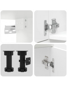 Set Mobili da Cucina 7 pz Kalmar Bianco Legno Multistrato