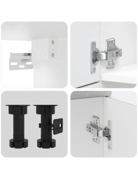 Set Mobili da Cucina 7 pz Kalmar Grigio Cemento in Truciolato