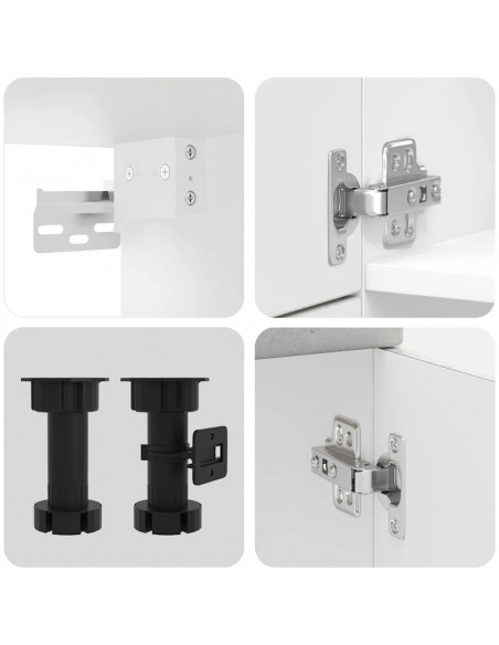 Set Mobili da Cucina 7 pz Kalmar Grigio Cemento in Truciolato