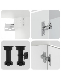 Set Mobili da Cucina 8 pz Kalmar Bianco Legno Multistrato