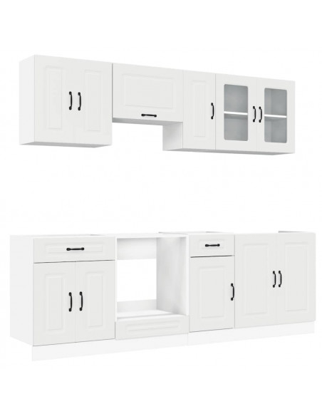 Set Mobili da Cucina 8 pz Kalmar Bianco Legno Multistrato