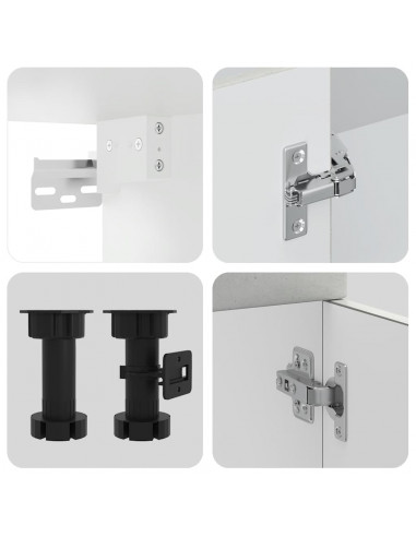 Set Mobili da Cucina 8 pz Kalmar Grigio Cemento in Truciolato